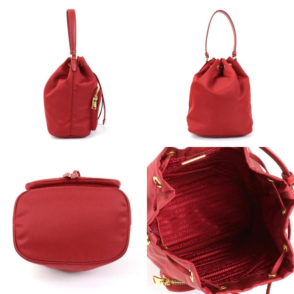 Prada handbag nylon shoulder red bag crossbody
